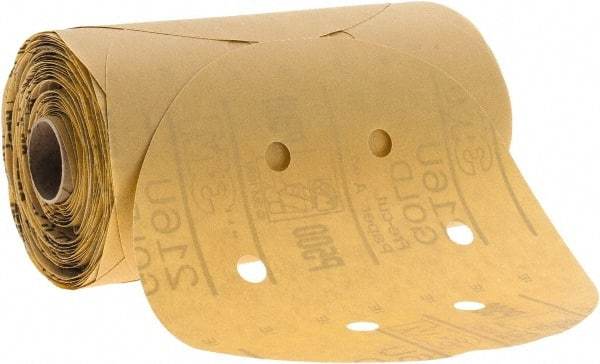 3M - 6" Diam, 800 Grit Aluminum Oxide Adhesive PSA Disc - Super Fine Grade, Gold, A Weighted Backing, Flexible, Use with Random Orbital Sanders - Industrial Tool & Supply