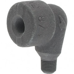 Made in USA - Size 1/8", Class 3,000, Forged Carbon Steel Black Pipe 90° Street Elbow - 3,000 psi, Threaded End Connection - Industrial Tool & Supply