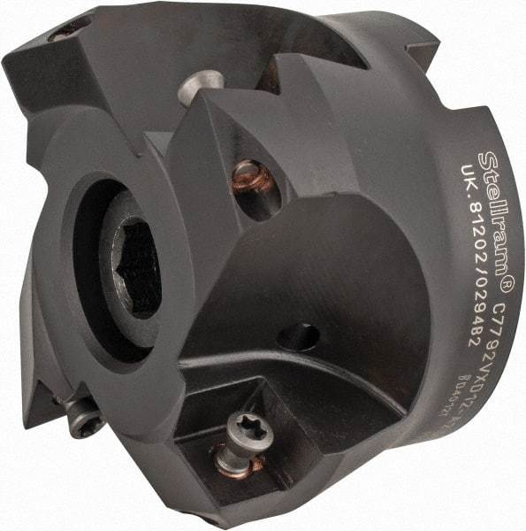 Kennametal - 2-1/2" Cut Diam, 0.098" Max Depth, 1" Arbor Hole, 4 Inserts, XD 12 Insert Style, Indexable Copy Face Mill - C7792VXD12-A2.50Z04R Cutter Style, 1.574" High, Through Coolant, Series 7792 - Industrial Tool & Supply