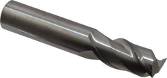 Accupro - 16mm, 32mm LOC, 16mm Shank Diam, 89mm OAL, 2 Flute, Solid Carbide Square End Mill - Single End, Uncoated, Spiral Flute, 40° Helix, Centercutting, Right Hand Cut, Right Hand Flute - Industrial Tool & Supply