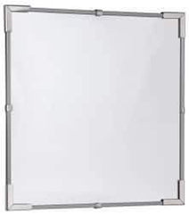 PRO-SAFE - Indoor Rectangular Flat Safety, Traffic & Inspection Mirrors - Acrylic Lens, Hardboard Backing, 12" High - Industrial Tool & Supply