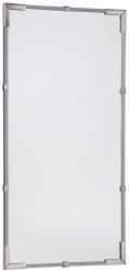 PRO-SAFE - Indoor Rectangular Flat Safety, Traffic & Inspection Mirrors - Acrylic Lens, Hardboard Backing, 12" High - Industrial Tool & Supply