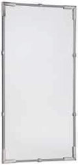 PRO-SAFE - Indoor Rectangular Flat Safety, Traffic & Inspection Mirrors - Acrylic Lens, Hardboard Backing, 24" High - Industrial Tool & Supply