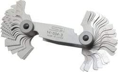 SPI - 51 Leaf, 4 to 84 TPI Range, Steel Screw Pitch Gage - 60° Thread Angle - Industrial Tool & Supply