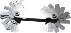SPI - 30 Leaf, 4 to 42 TPI Range, Steel Screw Pitch Gage - 60° Thread Angle - Industrial Tool & Supply