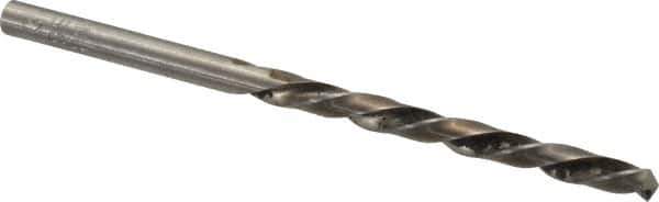 Made in USA - #13 118° High Speed Steel Jobber Drill - Bright Finish, Left Hand Cut, Spiral Flute, Straight Shank, 3-1/2" OAL, Standard Point - Industrial Tool & Supply