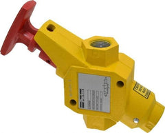 Parker - 3/4" NPT Safety Lockout Valve - 3-Way, 2 Position, Handle, 9.5 CV Rate, 250 Max psi & 160°F Max Temp - Industrial Tool & Supply