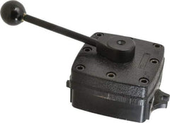 Parker - 1/2" NPT Mechanically Operated Air Valve - 4-Way, 3 Position, Hand Throttle-Manual Return, 6.2 CV Rate, 150 Max psi & 160°F Max Temp - Industrial Tool & Supply