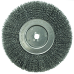 10" Diameter - 3/4" Arbor Hole - Crimped Steel Wire Straight Wheel - Industrial Tool & Supply