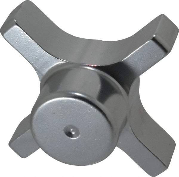Gibraltar - 63.5mm Head Diam, 4 Point Lobed Knob - Aluminum - Industrial Tool & Supply