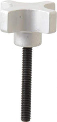 Gibraltar - 38.1mm Head Diam, 4 Point Lobed Knob - M6x1 Stem, Aluminum - Industrial Tool & Supply