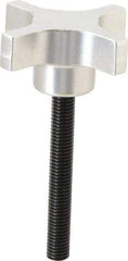 Gibraltar - 63.5mm Head Diam, 4 Point Lobed Knob - M10x1.5 Stem, Aluminum - Industrial Tool & Supply