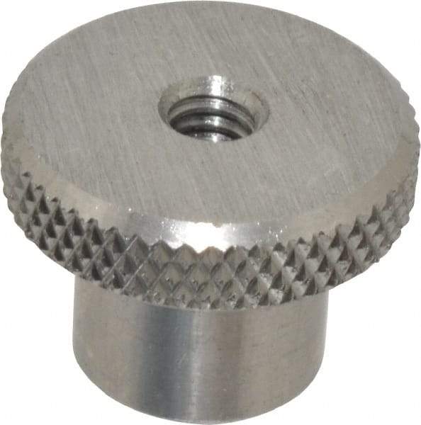 Gibraltar - 1" Head, Knurled Knob - Tapped Thru, Stainless Steel - Industrial Tool & Supply