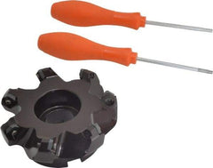 Kennametal - 100.08mm Cut Diam, 1-1/4" Arbor Hole, 6.6mm Max Depth of Cut, 45° Indexable Chamfer & Angle Face Mill - 7 Inserts, SEKT 1404... Insert, Right Hand Cut, 7 Flutes, Series KSSM - Industrial Tool & Supply