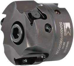 Kennametal - 3 Inserts, 2" Cut Diam, 3/4" Arbor Diam, 0.394" Max Depth of Cut, Indexable Square-Shoulder Face Mill - 0/90° Lead Angle, 39.88mm High, BGHX 15L5... Insert Compatibility, Series Fix-Perfect - Industrial Tool & Supply