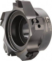 Kennametal - 5 Inserts, 5" Cut Diam, 1-1/2" Arbor Diam, 0.394" Max Depth of Cut, Indexable Square-Shoulder Face Mill - 0/90° Lead Angle, 60.45mm High, BGHX 15L5... Insert Compatibility, Series Fix-Perfect - Industrial Tool & Supply