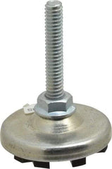 Tech Products - 1/4-20 Bolt Thread, Studded Pivotal Stud Mount Leveling Pad & Mount - 75 Max Lb Capacity, 1-1/2" Base Diam, 1-1/4" Thread Length - Industrial Tool & Supply