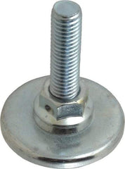 Tech Products - 1/2-13 Bolt Thread, Studded Pivotal Stud Mount Leveling Pad & Mount - 75 Max Lb Capacity, 2-1/8" Base Diam, 1-3/4" Thread Length - Industrial Tool & Supply