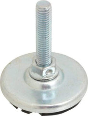 Tech Products - 3/8-16 Bolt Thread, Studded Pivotal Stud Mount Leveling Pad & Mount - 300 Max Lb Capacity, 2-1/8" Base Diam, 1-1/2" Thread Length - Industrial Tool & Supply