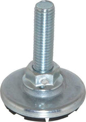 Tech Products - 1/2-13 Bolt Thread, Studded Pivotal Stud Mount Leveling Pad & Mount - 300 Max Lb Capacity, 2-1/8" Base Diam, 1-3/4" Thread Length - Industrial Tool & Supply