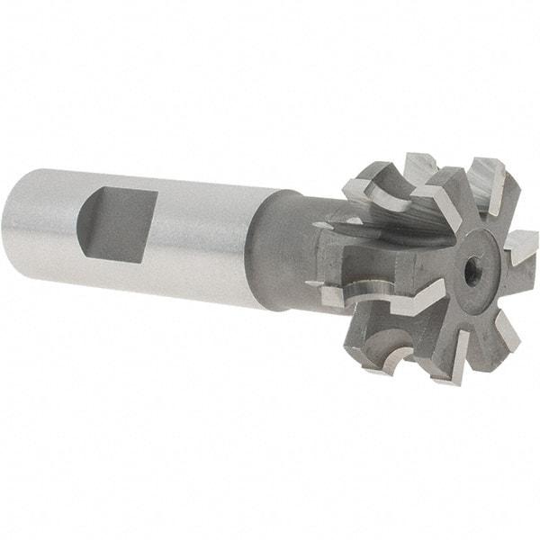Whitney Tool Co. - 5/32" Radius, 5/16" Circle Diam, 1-5/16" Cutter Diam, 5/8" Cutting Width, Shank Connection, Concave Radius Cutter - 3/4" Shank Diam, 3-1/2" OAL, Carbide-Tipped, Uncoated, Profile Ground, 6 Teeth, Weldon Flat - Industrial Tool & Supply