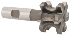 Whitney Tool Co. - 3/8" Radius, 3/4" Circle Diam, 1-7/8" Cutter Diam, 1-1/4" Cutting Width, Shank Connection, Concave Radius Cutter - 3/4" Shank Diam, 4" OAL, Carbide-Tipped, Uncoated, Profile Ground, 6 Teeth, Weldon Flat - Industrial Tool & Supply