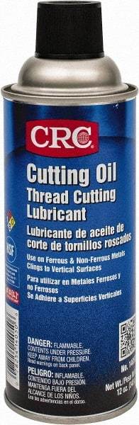 CRC - 16 oz Aerosol Cutting Fluid - Straight Oil, For Drilling, Reaming, Sawing, Shearing, Tapping, Threading, Turning - Industrial Tool & Supply