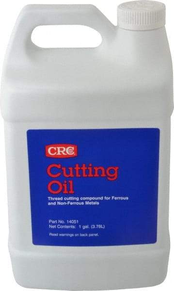 CRC - 1 Gal Bottle Cutting Fluid - Straight Oil, For Drilling, Reaming, Sawing, Shearing, Tapping, Threading, Turning - Industrial Tool & Supply