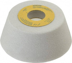 Norton - 3" Diam, 3/4" Hole Size, 1-1/4" Overall Thickness, 60 Grit, Type 11 Tool & Cutter Grinding Wheel - Medium Grade, Aluminum Oxide, J Hardness, Vitrified Bond, 7,640 RPM - Industrial Tool & Supply