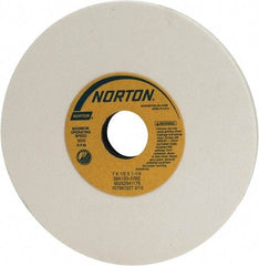 Norton - 7" Diam x 1-1/4" Hole x 1/2" Thick, J Hardness, 150 Grit Surface Grinding Wheel - Aluminum Oxide, Type 1, Very Fine Grade, 3,600 Max RPM, Vitrified Bond, No Recess - Industrial Tool & Supply