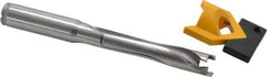 Kennametal - 13 to 13.49mm Diam, 5xD, 67.56mm Max Depth, 9/16" Shank Diam, 82.3mm Flute, 133.35mm OAL, Replaceable Tip Drill - KTIP05156HP Insert, P Seat Size, Series KenTIP - Industrial Tool & Supply
