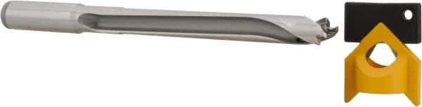 Kennametal - 13 to 13.49mm Diam, 8xD, 108mm Max Depth, 9/16" Shank Diam, 130.3mm Flute, 180.98mm OAL, Replaceable Tip Drill - KTIP05156HP Insert, P Seat Size, Series KenTIP - Industrial Tool & Supply