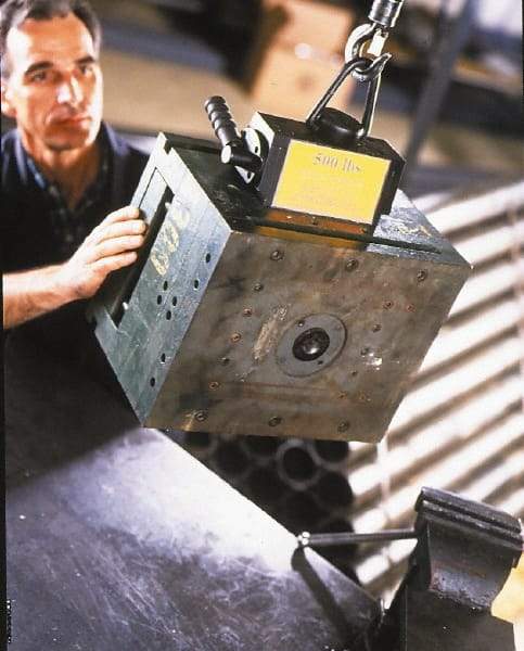Mag-Mate - 1,200 Lb Load Capacity, Magnetic Lifter - 4-1/2" High x 10-1/2" Wide - Industrial Tool & Supply