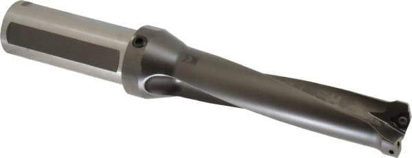 Kennametal - 139.7mm Max Drill Depth, 4xD, 1.3752" Diam, Indexable Insert Drill - 2 Inserts, 1-1/2" Shank Diam, Straight Shank - Industrial Tool & Supply