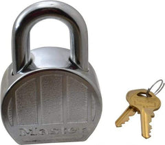 Master Lock - 1" Shackle Clearance, Keyed Alike Padlock - 15/16" Shackle Width, 7/16" Shackle Diam, Zinc - Industrial Tool & Supply