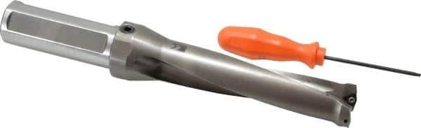 Kennametal - 127mm Max Drill Depth, 4xD, 31.75mm Diam, Indexable Insert Drill - 2 Inserts, 1-1/4" Shank Diam, Straight Shank - Industrial Tool & Supply