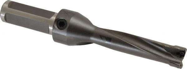 Kennametal - 2-3/4" Max Drill Depth, 4xD, 11/16" Diam, Indexable Insert Drill - 2 Inserts, 3/4" Shank Diam, Straight Shank - Industrial Tool & Supply