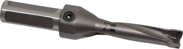 Kennametal - 63.5mm Max Drill Depth, 4xD, 5/8" Diam, Indexable Insert Drill - 2 Inserts, 3/4" Shank Diam, Straight Shank - Industrial Tool & Supply