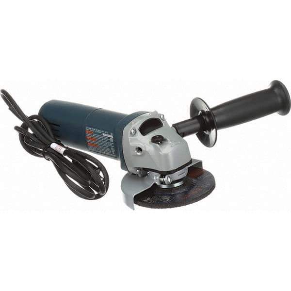 Bosch - 4-1/2" Wheel Diam, 11,000 RPM, Corded Angle & Disc Grinder - 5/8-11 Spindle, 120 Volts, 6 Amps - Industrial Tool & Supply