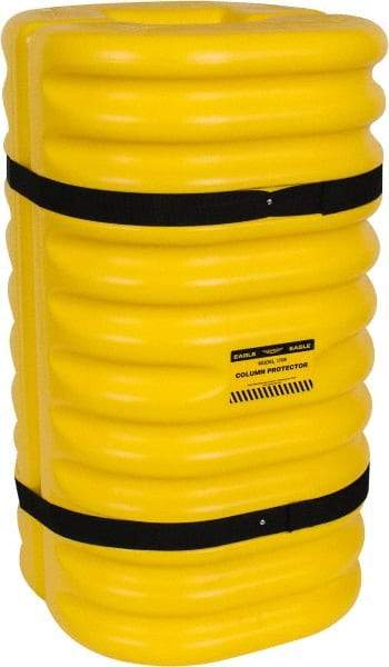 Eagle - 24" Wide x 24" Deep x 42" High, High Density Polyethylene Column Protector - Fits 8" Columns, Yellow - Industrial Tool & Supply