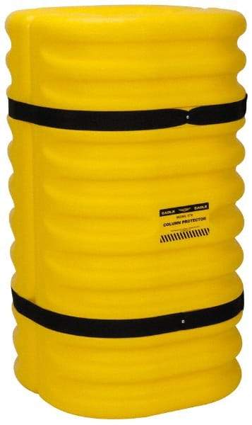 Eagle - 24" Wide x 24" Deep x 42" High, High Density Polyethylene Column Protector - Fits 10" Columns, Yellow - Industrial Tool & Supply
