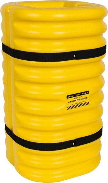 Eagle - 24" Wide x 24" Deep x 42" High, High Density Polyethylene Column Protector - Fits 12" Columns, Yellow - Industrial Tool & Supply