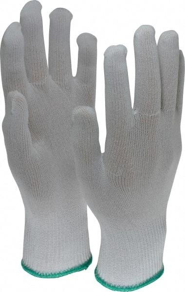 PRO-SAFE - Size S (7) Nylon General Protection Work Gloves - For Inspection, Uncoated, Knit Wrist Cuff, Full Fingered, White, Paired - Industrial Tool & Supply