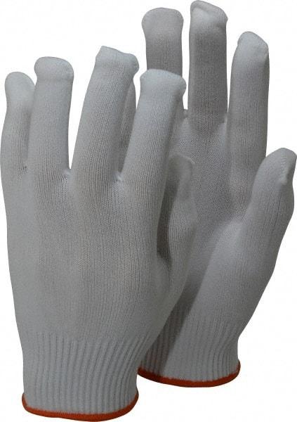 PRO-SAFE - Size M (8) Nylon General Protection Work Gloves - For Inspection, Uncoated, Knit Wrist Cuff, Full Fingered, White, Paired - Industrial Tool & Supply