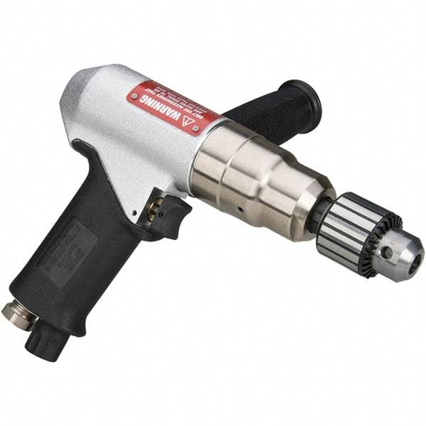 Dynabrade - 3/8" Keyed Chuck - Pistol Grip Handle, 3,400 RPM, 5, 33 CFM, 0.7 hp - Industrial Tool & Supply