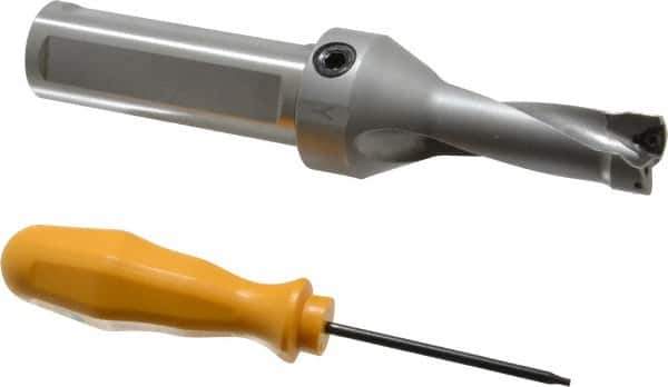 Kennametal - 1-7/8" Max Drill Depth, 2.5xD, 19.1mm Diam, Indexable Insert Drill - 2 Inserts, 1" Shank Diam, Straight Shank - Industrial Tool & Supply