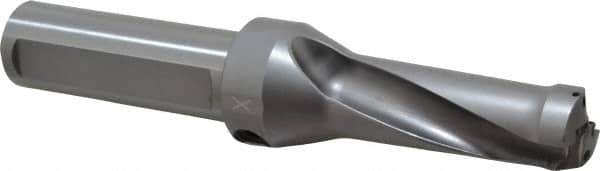 Kennametal - 2.35" Max Drill Depth, 2.5xD, 23.8mm Diam, Indexable Insert Drill - 2 Inserts, 1" Shank Diam, Straight Shank - Industrial Tool & Supply