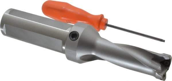 Kennametal - 2.6" Max Drill Depth, 2.5xD, 26.2mm Diam, Indexable Insert Drill - 2 Inserts, 1-1/4" Shank Diam, Straight Shank - Industrial Tool & Supply