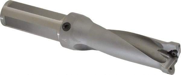 Kennametal - 3.45" Max Drill Depth, 2.5xD, 1-3/8" Diam, Indexable Insert Drill - 2 Inserts, 1-1/4" Shank Diam, Straight Shank - Industrial Tool & Supply