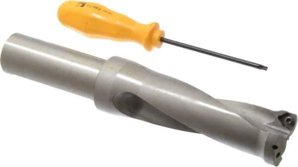 Kennametal - 3-3/4" Max Drill Depth, 2.5xD, 38.1mm Diam, Indexable Insert Drill - 2 Inserts, 1-1/4" Shank Diam, Straight Shank - Industrial Tool & Supply